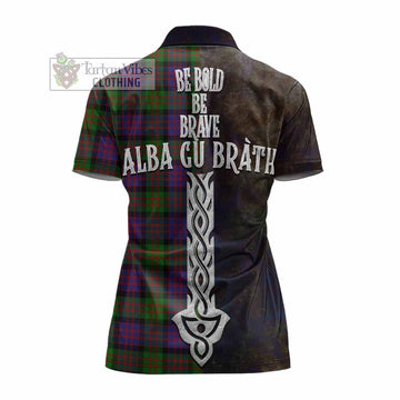 Coull Tartan Family Crest Women's Polo Shirt Alba Gu Brath Be Brave Lion Ancient Style - Tartan Vibes Clothing