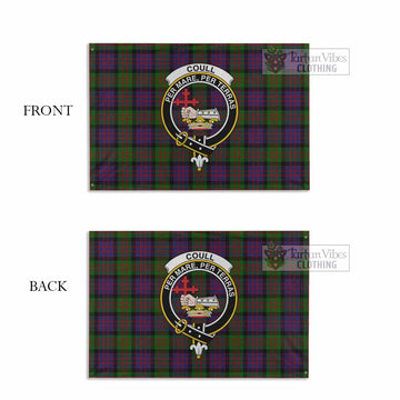 Coull Tartan House Flag with Family Crest - Tartan Vibes Clothing