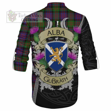 Coull Tartan Family Crest Ghillie Kilt Shirt Lion Rampant Royal Thistle Shield Celtic Inspired - Tartan Vibes Clothing