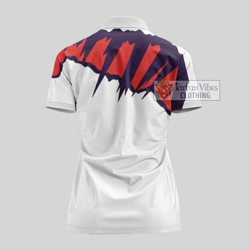 Coull Clan Crest Women's Polo Shirt with Retro Sport Style - 2D-tartanvibesclothing