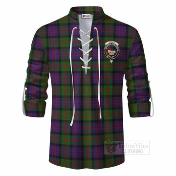 Coull Tartan Ghillie Kilt Shirt with Family Crest DNA In Me Style - Tartan Vibes Clothing
