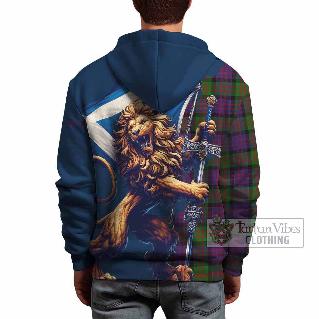 Cooper Tartan Family Crest Hoodie with Scottish Majestic Lion