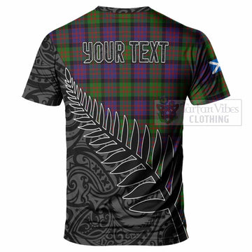 Coull Crest Tartan T-Shirt with New Zealand Silver Fern Half Style - Tartan Vibes Clothing