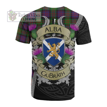 Coull Tartan Family Crest Cotton T-shirt Lion Rampant Royal Thistle Shield Celtic Inspired - Tartan Vibes Clothing