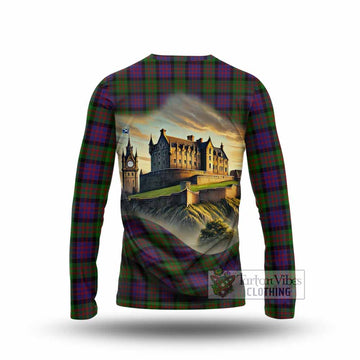 Coull Tartan Family Crest Long Sleeve T-Shirt with Scottish Ancient Castle Style - Tartan Vibes Clothing