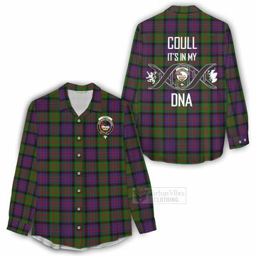 Coull Tartan Women's Casual Shirt with Family Crest DNA In Me Style - Tartan Vibes Clothing