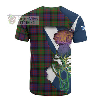 Coull Tartan Family Crest Cotton T-shirt Scottish Thistle Celtic Inspired - Tartan Vibes Clothing