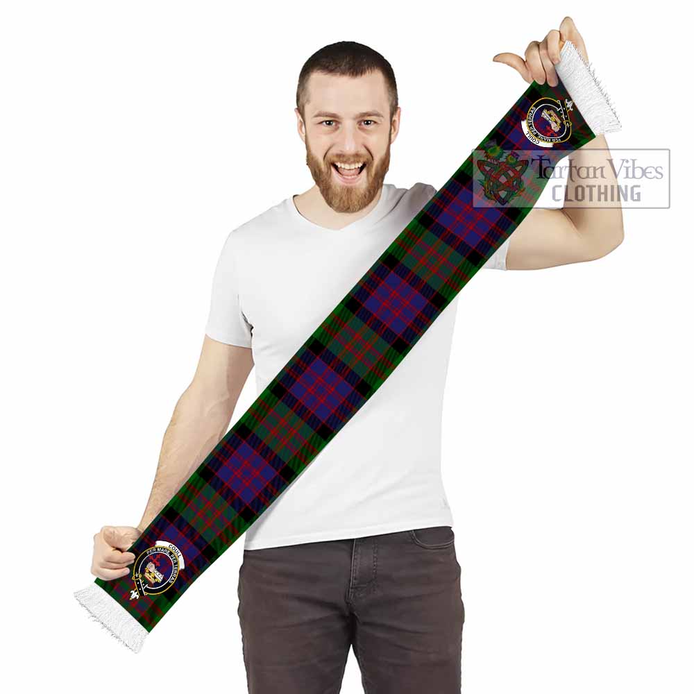 Coull Tartan Ruffneck Scarf with Family Crest - Tartan Vibes Clothing