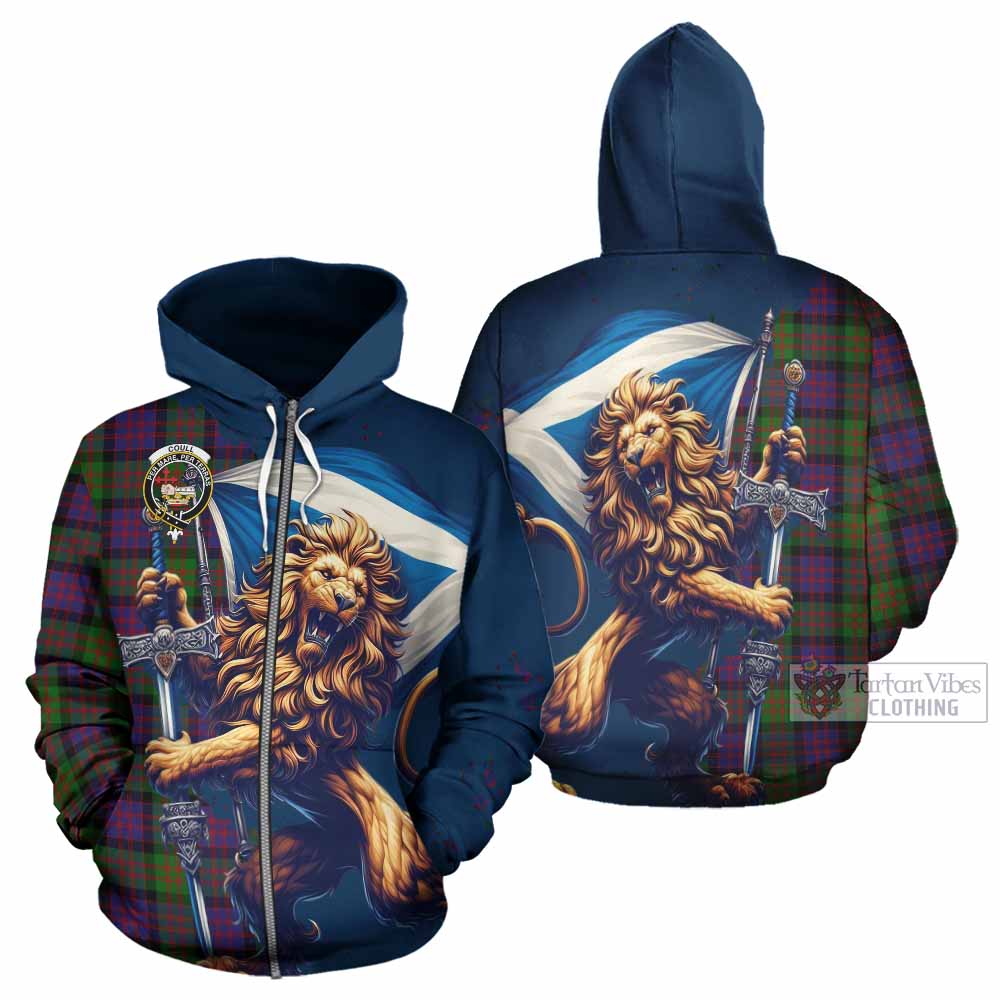 Cooper Tartan Family Crest Hoodie with Scottish Majestic Lion