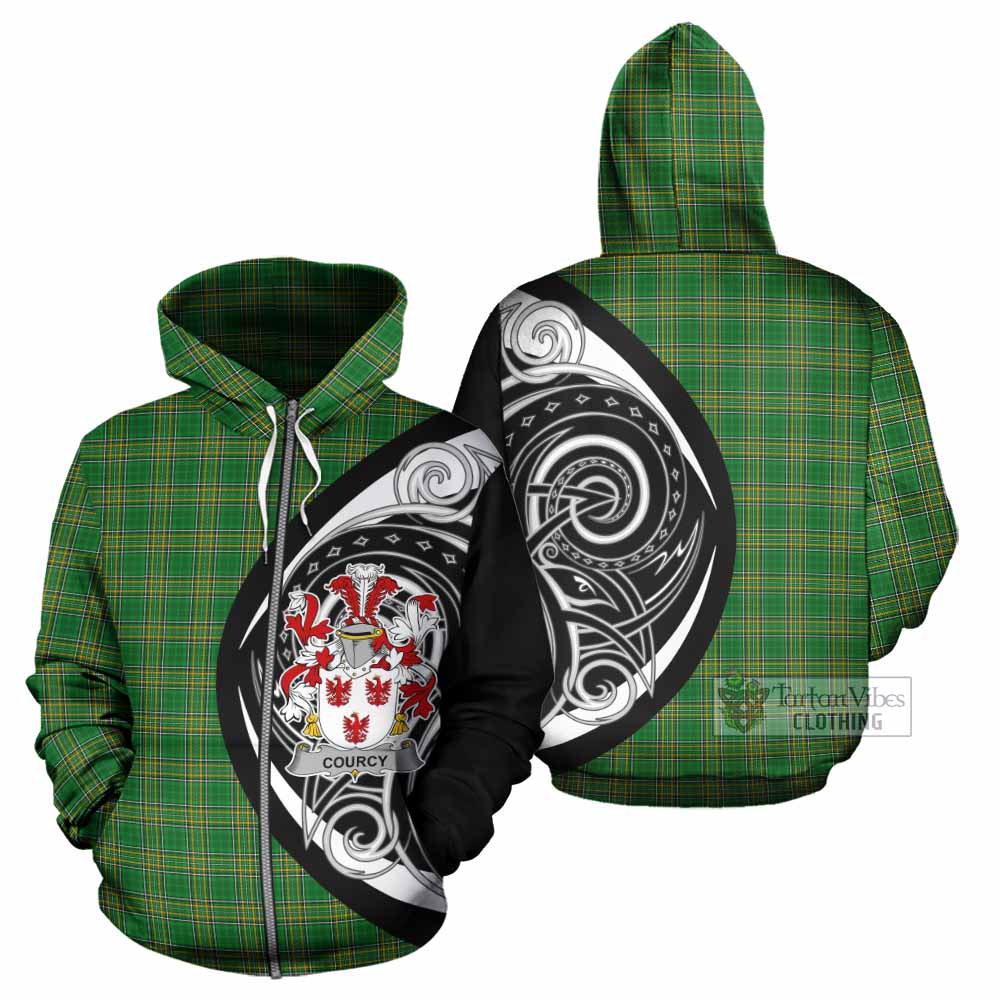 Courcy Irish Clan Hoodie Celtic Circle Style Zip Hoodie - Tartan Vibes Clothing