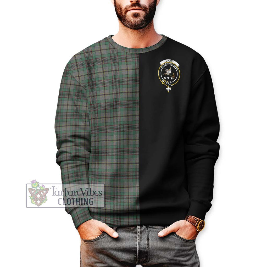 Craig Tartan Sweatshirt with Family Crest and Half Of Me Style Unisex - Tartanvibesclothing Shop