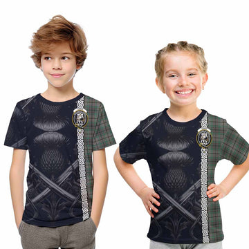 Craig Tartan Kid T-Shirt with Family Crest Cross Sword Thistle Celtic Vibes