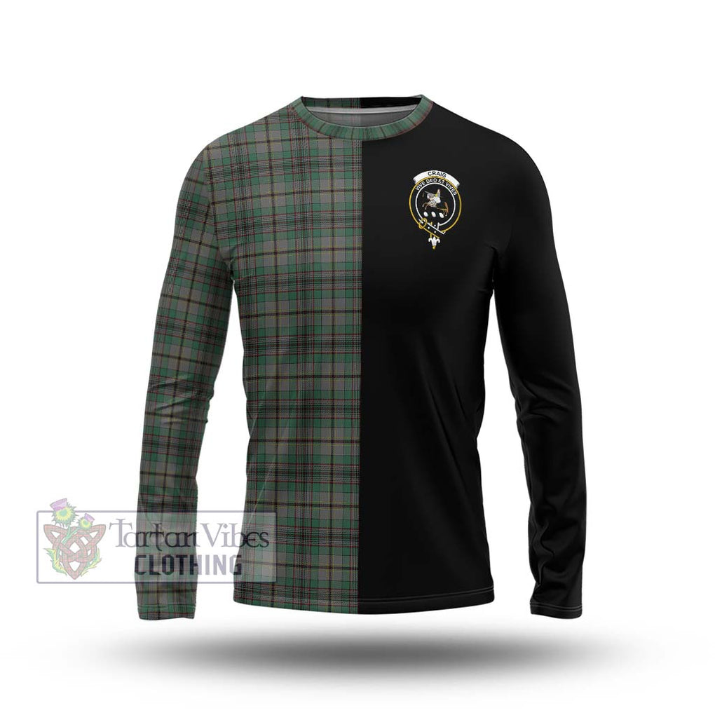 Craig Tartan Long Sleeve T-Shirt with Family Crest and Half Of Me Style Unisex - Tartanvibesclothing Shop