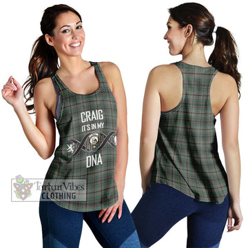 Craig Tartan Women's Racerback Tanks with Family Crest DNA In Me Style