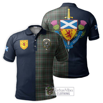 Craig Tartan Polo Shirt Alba with Scottish Lion Royal Arm Half Style