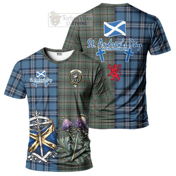 Craig Tartan T-Shirt Happy St. Andrew's Day Half Tartan Style