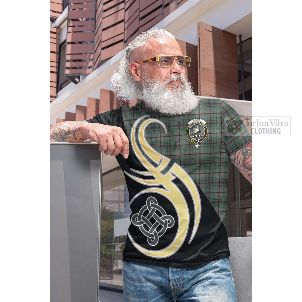 Tartan Vibes Clothing Craig Tartan Cotton T-shirt with Family Crest and Celtic Symbol Style