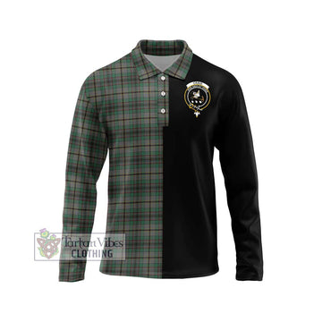 Craig Tartan Long Sleeve Polo Shirt with Family Crest and Half Of Me Style