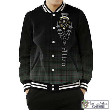 Craig Tartan Baseball Jacket Featuring Alba Gu Brath Family Crest Celtic Inspired