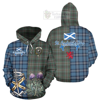 Craig Tartan Hoodie Happy St. Andrew's Day Half Tartan Style