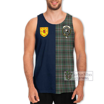 Craig Tartan Men's Tank Top Alba with Scottish Lion Royal Arm Half Style