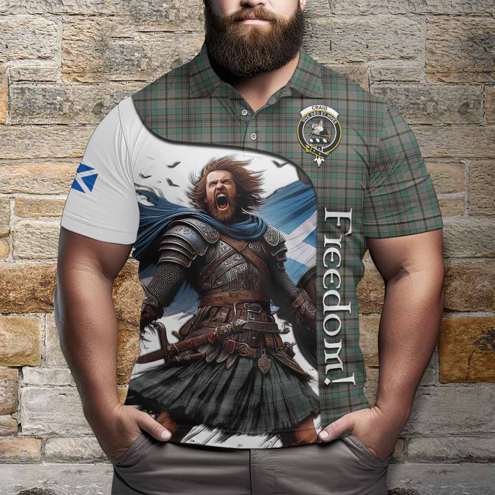 Tartan Vibes Clothing Craig Crest Tartan Polo Shirt Inspired by the Freedom of Scottish Warrior