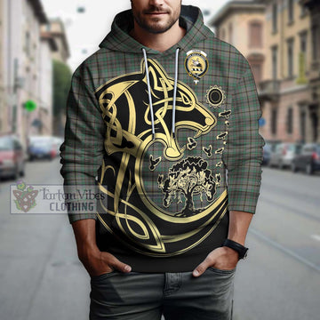 Craig Tartan Hoodie with Family Crest Celtic Wolf Style