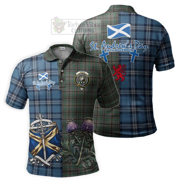 Craig Tartan Polo Shirt Happy St. Andrew's Day Half Tartan Style