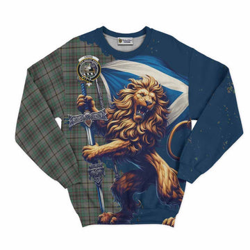 Craig Tartan Family Crest Sweatshirt with Scottish Majestic Lion