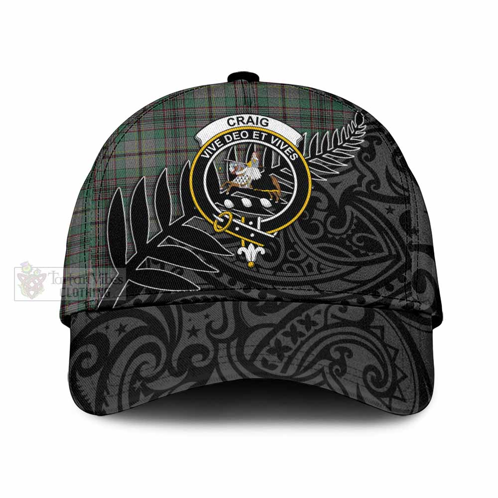 Tartan Vibes Clothing Craig Tartan Classic Cap with New Zealand Silver Fern Half Style