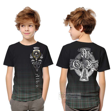 Craig Tartan Kid T-Shirt Featuring Alba Gu Brath Family Crest Celtic Inspired