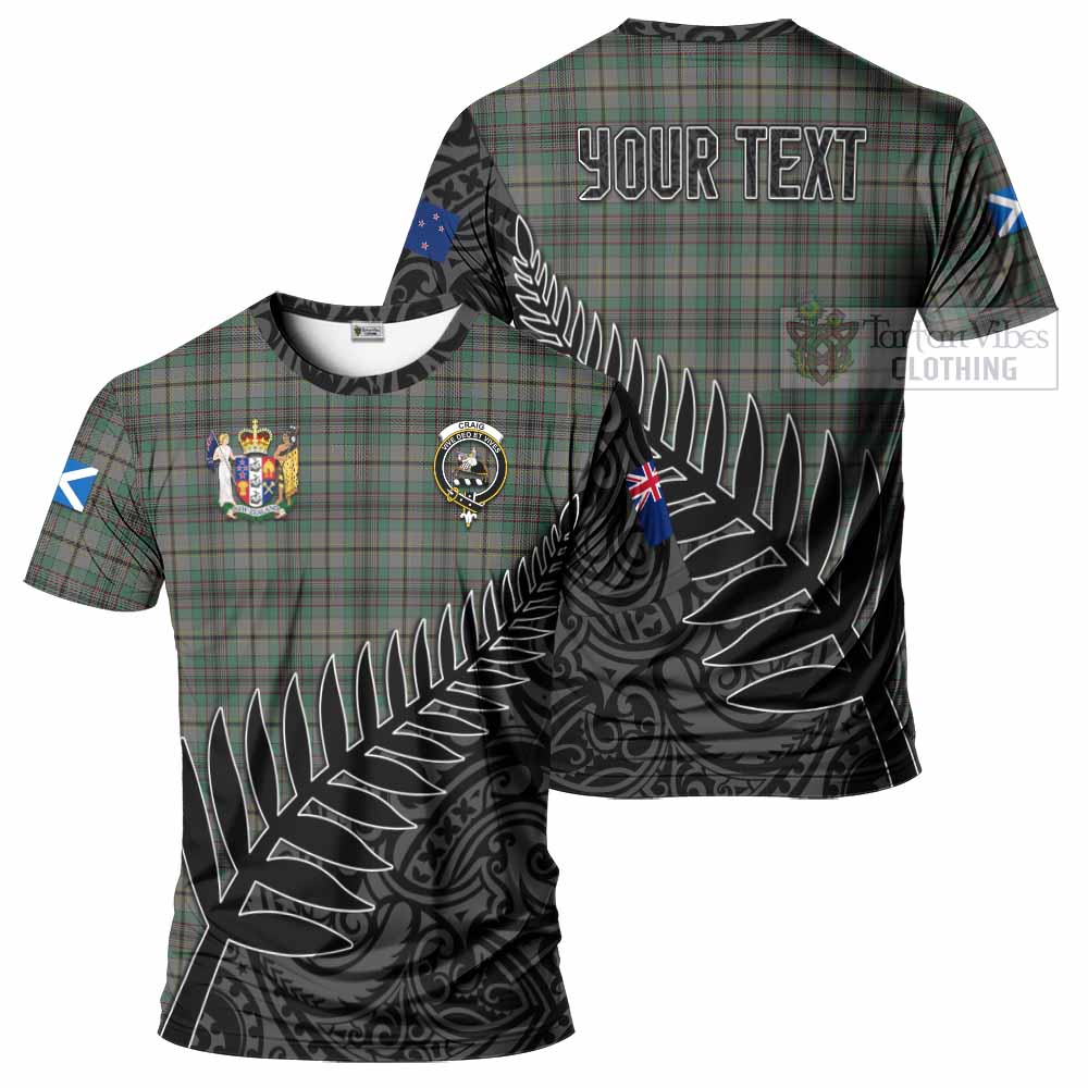 Tartan Vibes Clothing Craig Crest Tartan T-Shirt with New Zealand Silver Fern Half Style