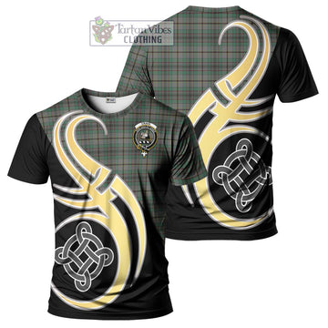 Craig Tartan T-Shirt with Family Crest and Celtic Symbol Style