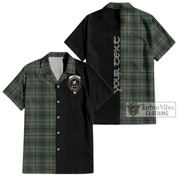 Craig Tartan Short Sleeve Button Shirt with Family Crest and Half Of Me Style