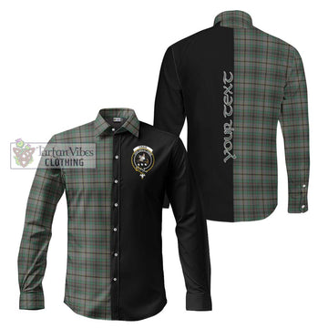 Craig Tartan Long Sleeve Button Shirt with Family Crest and Half Of Me Style