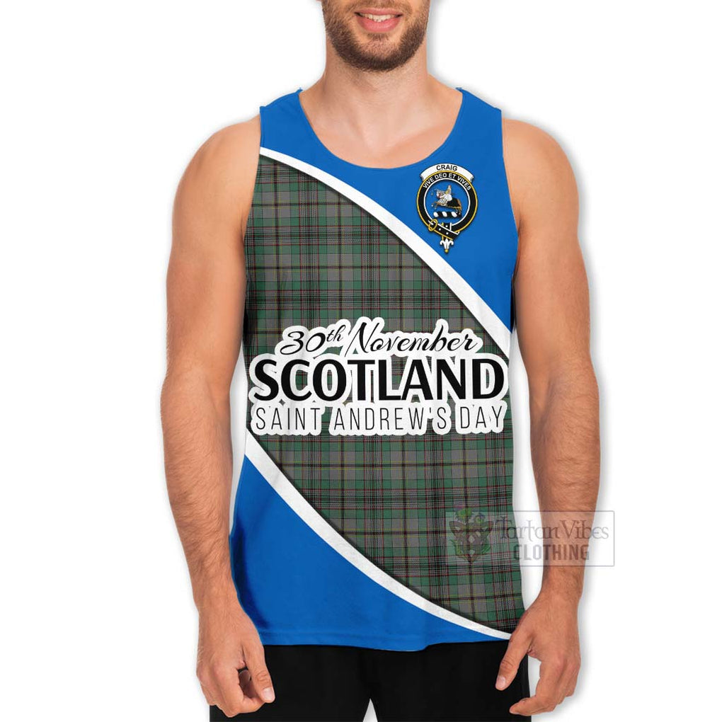 Tartan Vibes Clothing Craig Family Crest Tartan Men's Tank Top Celebrate Saint Andrew's Day in Style