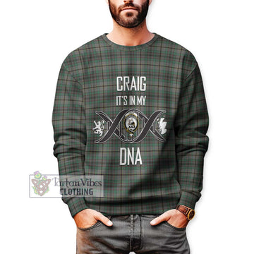 Craig Tartan Sweatshirt with Family Crest DNA In Me Style