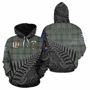 Craig Crest Tartan Hoodie with New Zealand Silver Fern Half Style