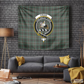 Craig Tartan Tapestry Wall Hanging and Home Decor for Room with Family Crest