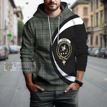 Craig Tartan Hoodie with Family Crest Circle Style