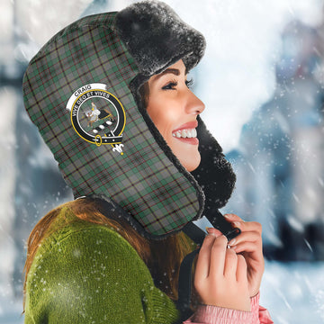 Craig Tartan Winter Trapper Hat with Family Crest