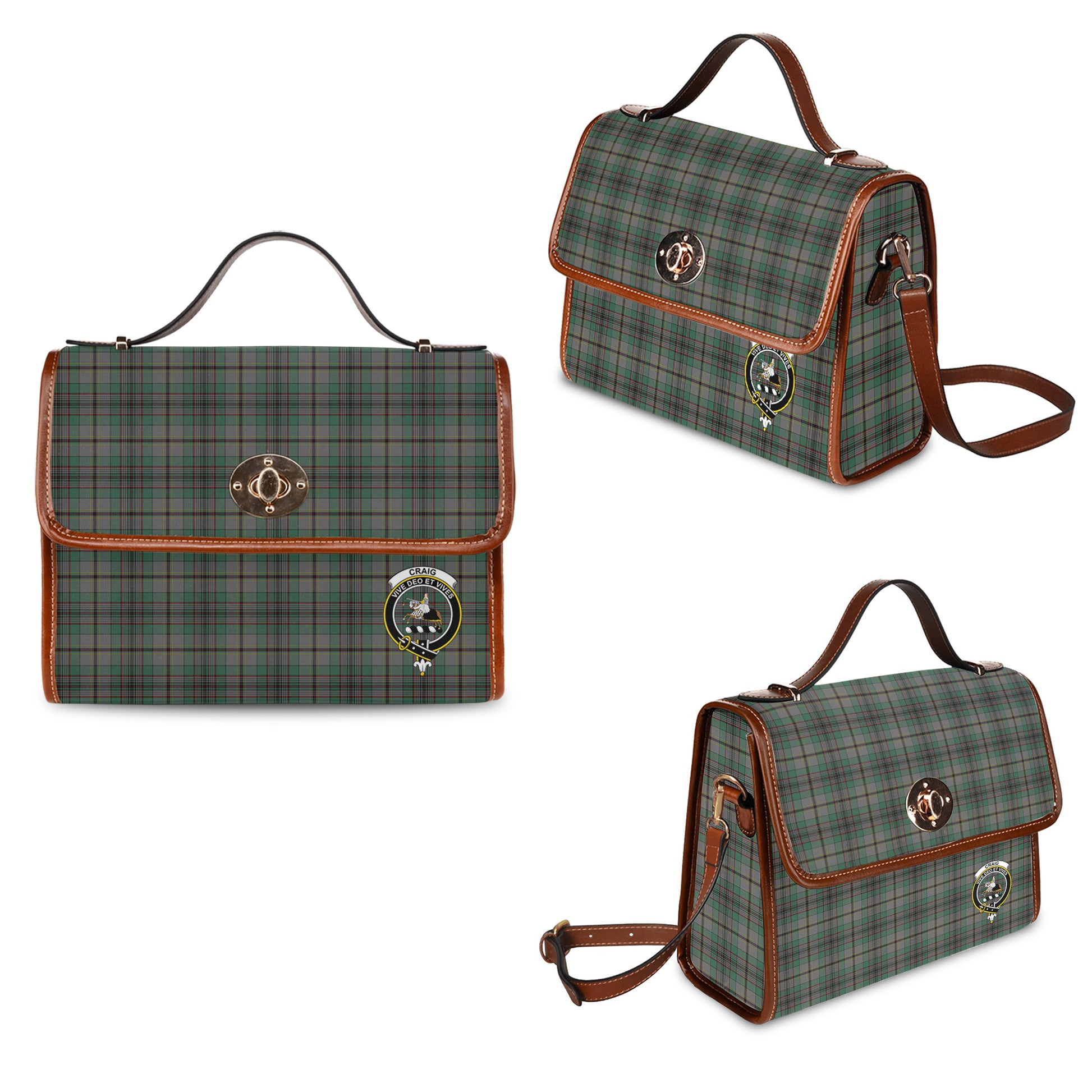 craig-tartan-leather-strap-waterproof-canvas-bag-with-family-crest