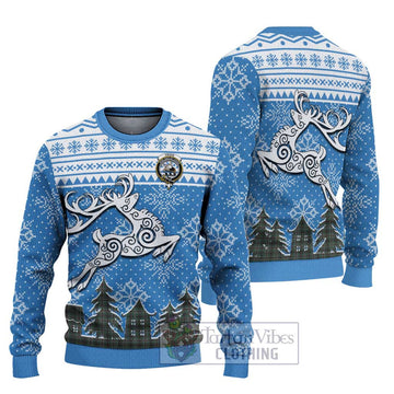 Craig Clan Christmas Ugly Sweater with Tartan and Celtic Reindeer Style