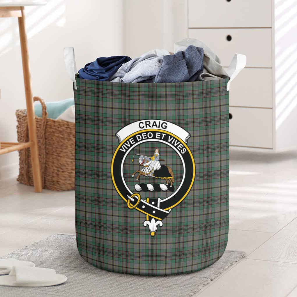 Craig Tartan Laundry Basket with Family Crest One Size - Tartanvibesclothing Shop