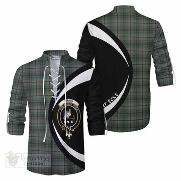 Craig Tartan Ghillie Kilt Shirt with Family Crest Circle Style