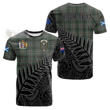 Craig Crest Tartan Cotton T-shirt with New Zealand Silver Fern Half Style