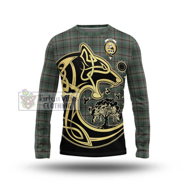 Craig Tartan Long Sleeve T-Shirt with Family Crest Celtic Wolf Style