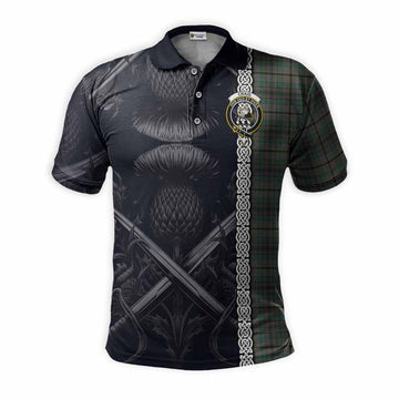 Craig Tartan Polo Shirt with Family Crest Cross Sword Thistle Celtic Vibes