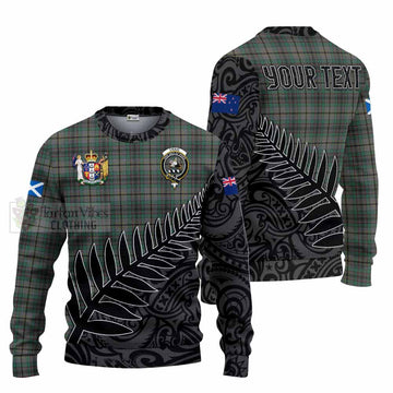 Craig Crest Tartan Knitted Sweater with New Zealand Silver Fern Half Style