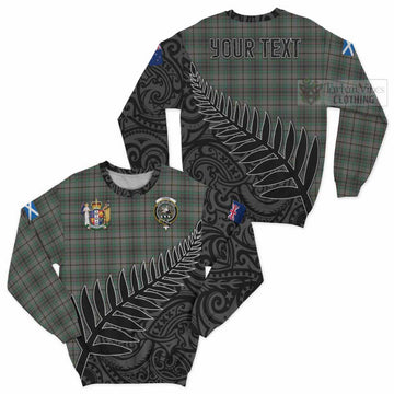 Craig Crest Tartan Sweatshirt with New Zealand Silver Fern Half Style